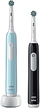 Электрические зубная щетка, черная + голубая - Oral-B Pro 1 Duo Caribbean Blue/Black — фото N3
