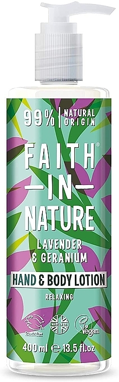 Лосьйон для рук і тіла "Лаванда та герань" - Faith in Nature Lavender & Geranium Hand & Body Lotion — фото N1