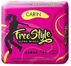 Парфумерія, косметика Гігієнічні прокладки,  9 шт. - Carin Free Style Ultra Wings