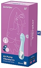 Парфумерія, косметика Вібратор, блакитний - Satisfyer Air Pump Vibrator 5+ Connect App Blue