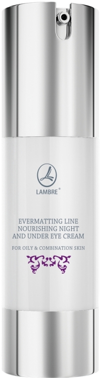 Нічний живильний крем для обличчя - Lambre Evermatting Line Nourishing Night And Under Eye Cream