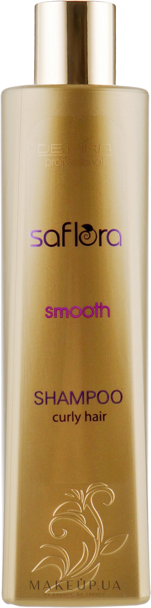 Профессиональный шампунь для выпрямления волос и ежедневного ухода за вьющимися волосами - Demira Professional Saflora Smooth — фото 300ml