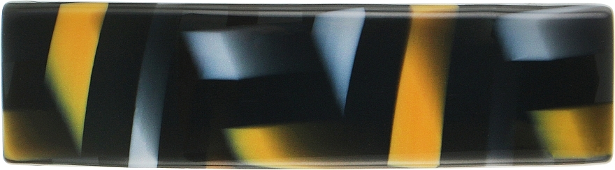 Заколка "Автомат", A56-193, чорно-жовта - Mari N. — фото N1