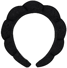 Ободок для волос, черный - Brushworks Black Cloud Headband — фото N2