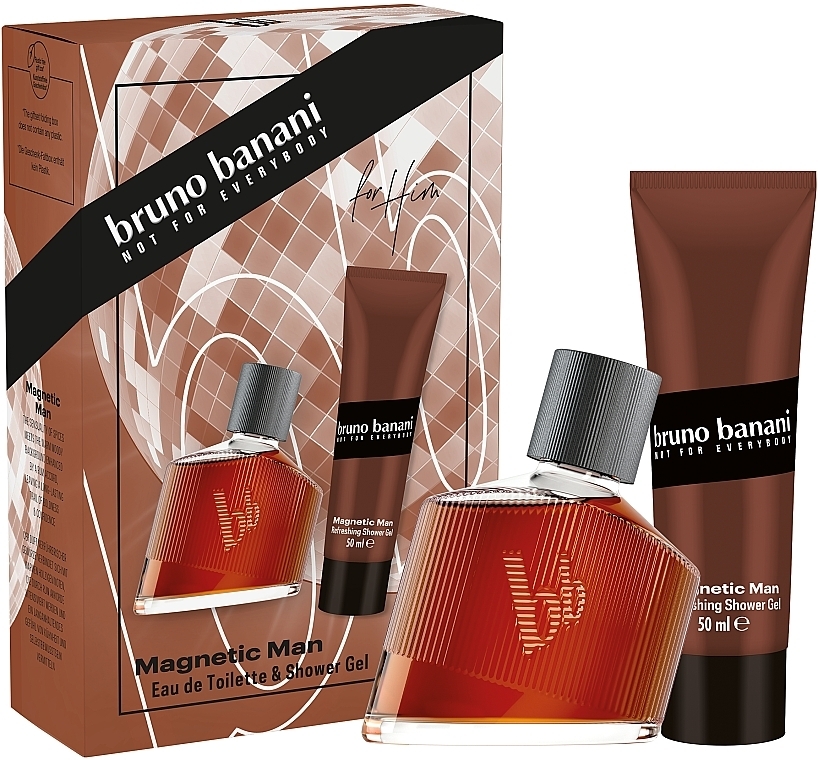 Bruno Banani Magnetic Man - Набор (edt/30ml + sh/gel/50ml) — фото N1