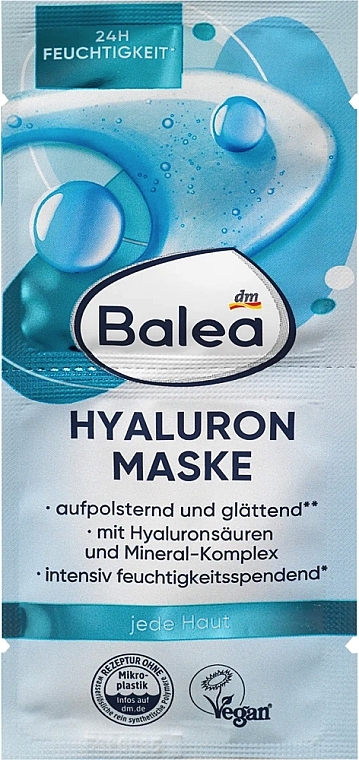 Маска для обличчя з гіалуроновою кислотою - Balea — фото N1
