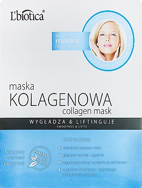 Маска для обличчя "Колагенова" - L'biotica Home Spa Collagen Mask — фото N1