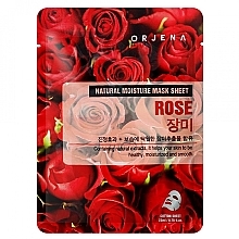 Парфумерія, косметика Тканинна маска для обличчя з екстрактом троянди - Orjena Natural Moisture Mask Sheet Rose