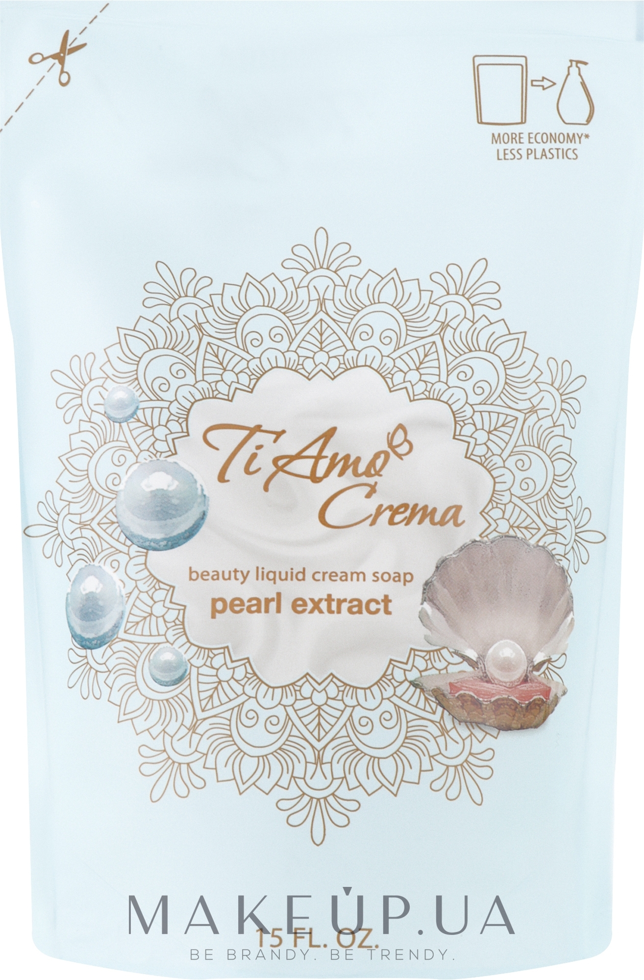 Жидкое мыло с экстрактом жемчужин - Мыловаренные традиции Ti Amo Crema  — фото 450ml