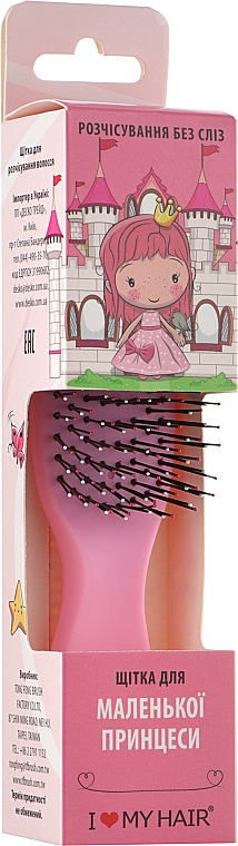 Щетка для волос "Spider Soft Kids", 9 рядов, матовая, розовая - I Love My Hair  — фото N4
