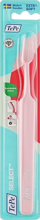 Зубна щітка Select Compact Extra Soft, дуже м'яка, світло-рожева - TePe Toothbrush — фото N1