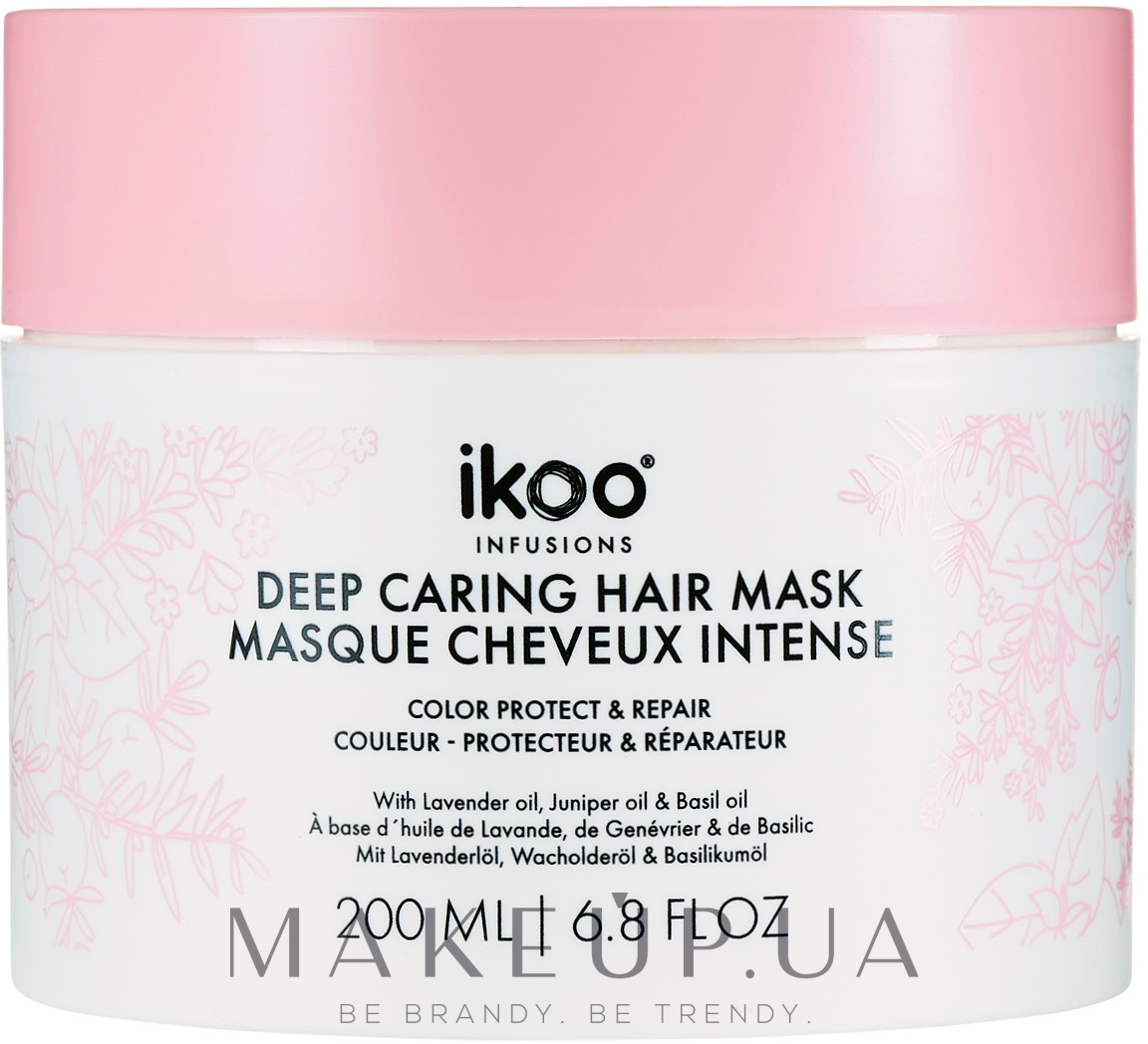 Маска-смузи для волос "Защита цвета и восстановление" - Ikoo Infusions Deep Caring Hair Mask  — фото 200ml