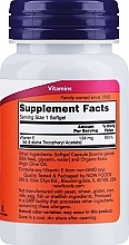 Вітамін Е-200 Da - Now Foods Natural Vitamin E-200 D-Alpha Tocopheryl Softgels — фото N2