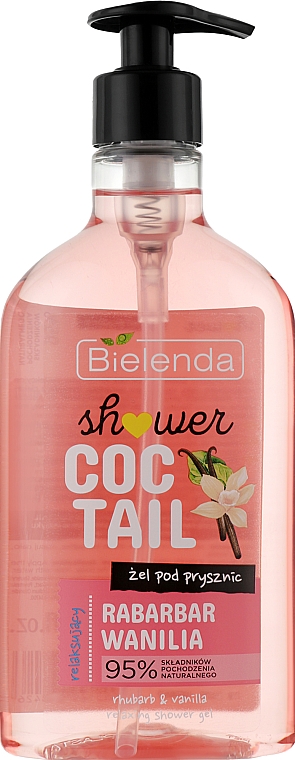 Гель для душу "Ревінь і ваніль" - Bielenda Coctail Shower Rabarbar Wanilia — фото N1