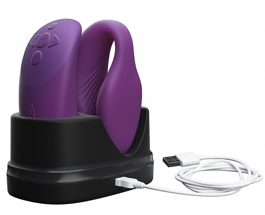 Вібратор для пар з дистанційним керуванням, фіолетовий - We-Vibe Chorus Cosmic Purple — фото N2
