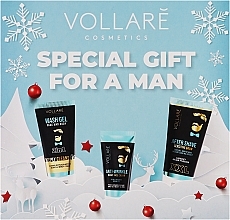 Набор - Vollare Special Gift For A Man (sh/gel/150 ml + f/cr/50 ml + ash/balm/200 ml) — фото N1