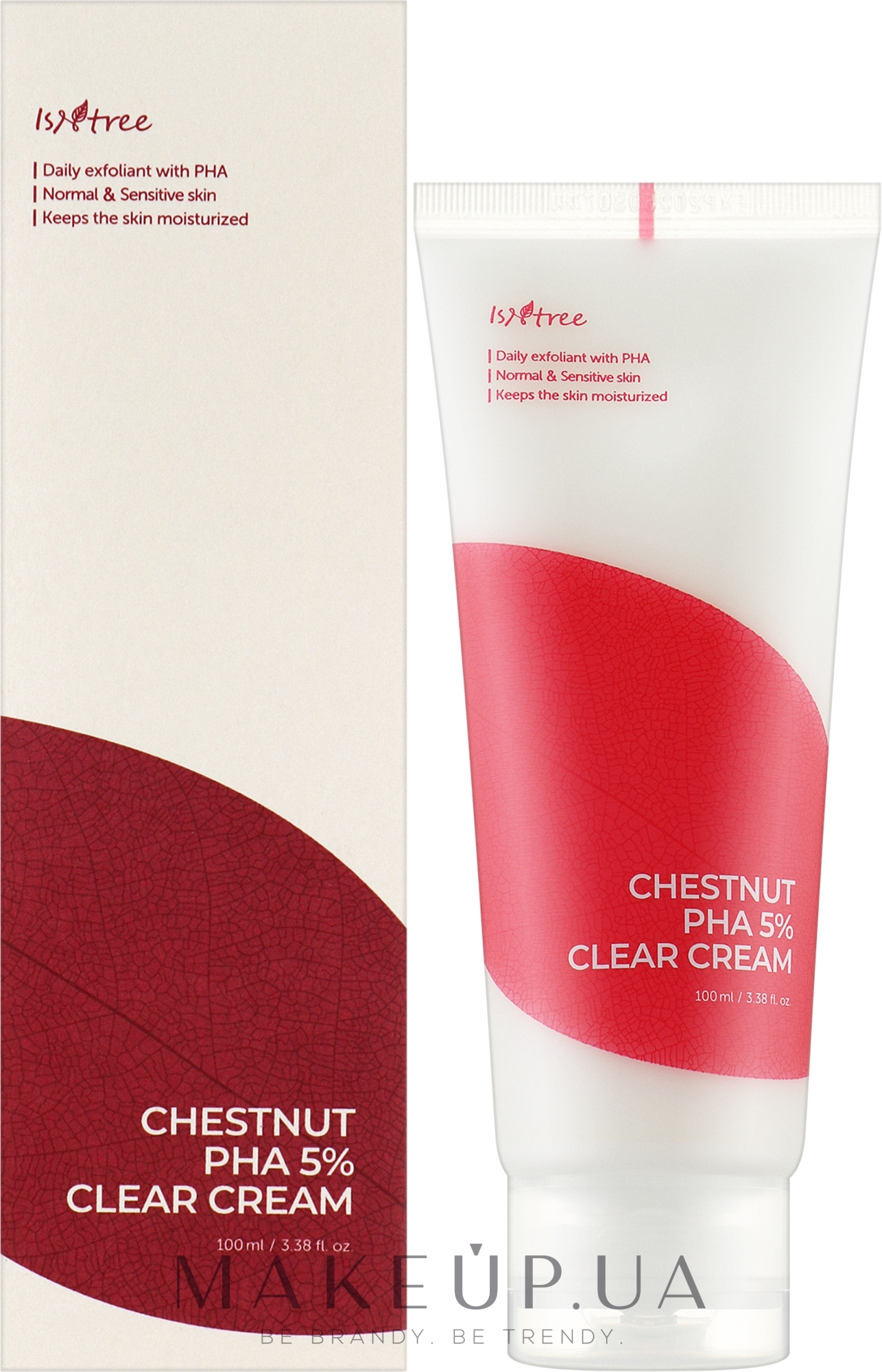 Крем ексфоліювальний з PHA-кислотою - IsNtree Chestnut PHA 5% Clear Cream — фото 100ml