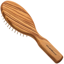 Антистатическая дорожная щетка для волос из оливкового дерева - Hydrea London Olive Wood Anti-Static Travel Hair Brush — фото N2