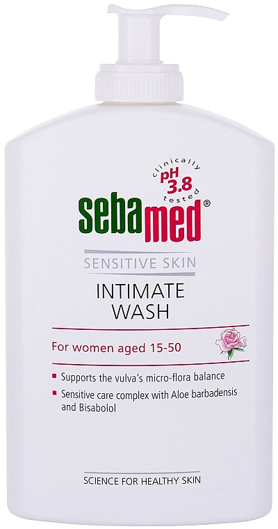 Гель для интимной гигиены для женщин 15-50 лет - Sebamed Sensitive Skin Intimate Wash — фото N1