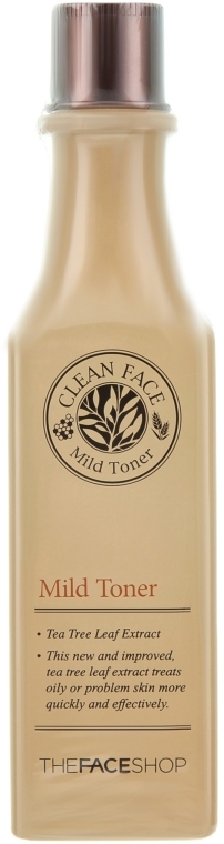 Нежный тонер для лица с экстрактом зеленого чая - The Face Shop Clean Face Mild Toner