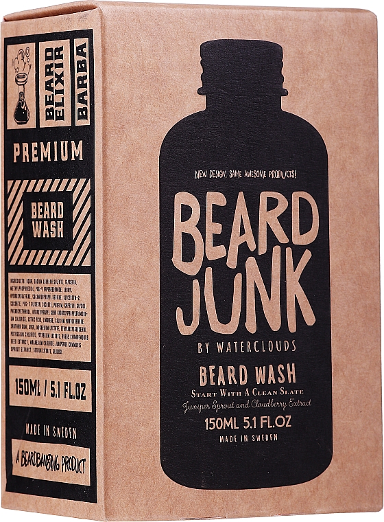 Ніжний шампунь для бороди - Waterclouds Beard Junk Beard Wash — фото N2