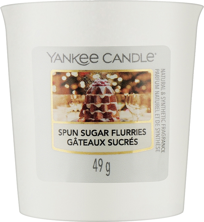 Ароматическая свеча-вотив - Yankee Candle Spun Sugar Flurries Votive Candle — фото N1