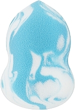 Спонж для макияжа "Beauty Blender", мраморный, 6 см, бело-голубой - Beauty LUXURY — фото N1