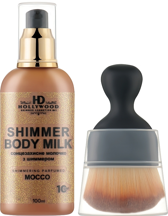 Набір - HD Hollywood Shimmer Body Mocco Set (b/milk/100ml + brush)