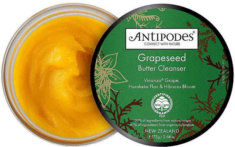 Очищающее масло виноградных косточек для лица - Antipodes Grapeseed Butter Cleanser — фото N1