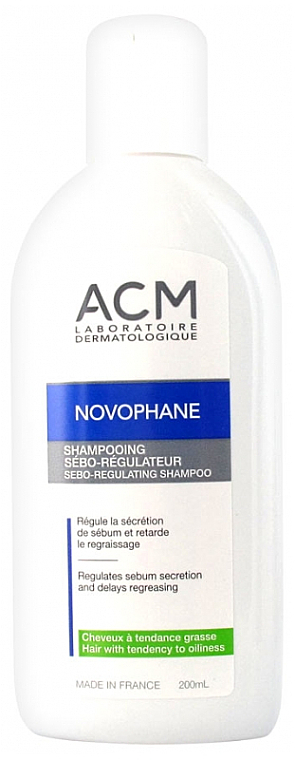 Себорегулирующий шампунь - ACM Laboratoires Novophane Sebo-Regulating Shampoo — фото N1
