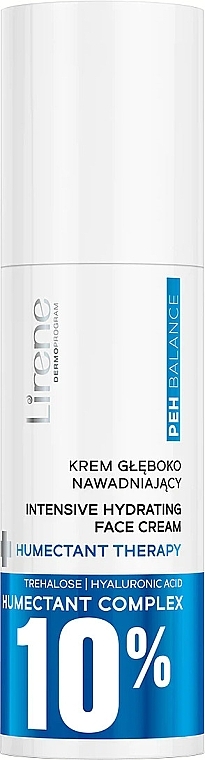 Інтенсивно зволожувальний крем для обличчя - Lirene PEH Balance 10% Humectant Complex Hydrating Cream — фото N2