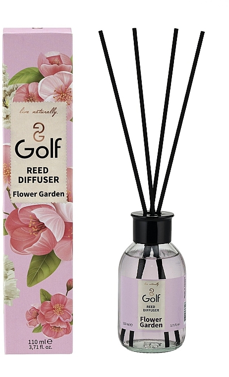 Аромадиффузор "Цветочный сад" - Golf Flower Garden Reed Diffuser — фото N1