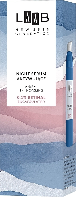 Нічна сироватка для обличчя з ретинолом - AA Cosmetics LAAB Night Serum 0.1% Retinal — фото N3