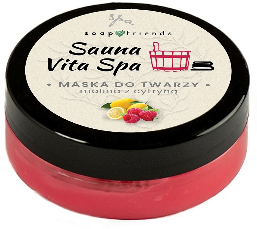 Маска для обличчя "Малина і лимон" - Soap&Friends Sauna Vita Spa — фото N1