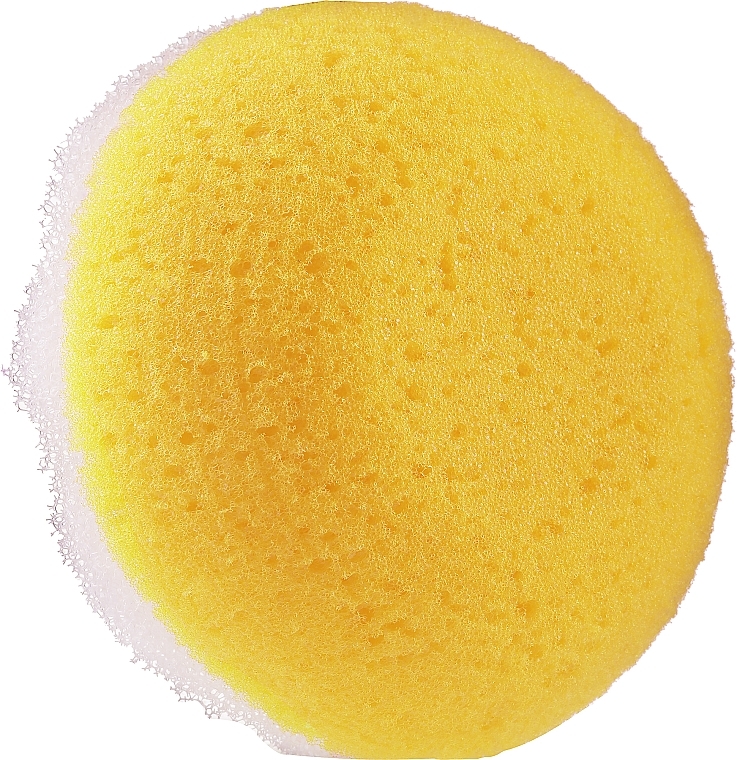 Губка для душу кругла, яскраво-жовта - LULA — фото N1