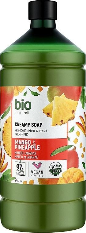 Крем-мило "Манго і ананас" - Bio Naturell Mango & Pineapple Creamy Soap  — фото N2