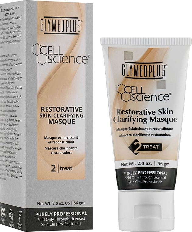 Восстанавливающая и осветляющая кожу маска - GlyMed Plus Cell Science Restorative Skin Clarifying Masque — фото N2