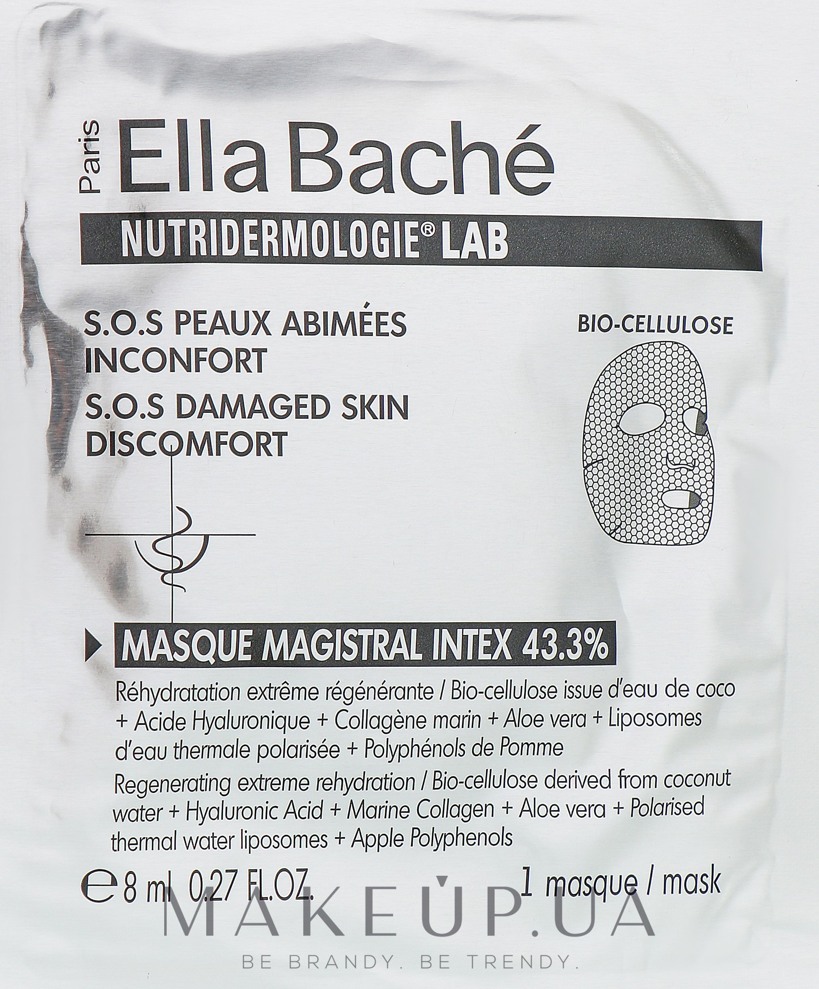 Маска для обличчя "Магістраль Інтекс. Інтенсивна терапія" - Ella Bache Nutridermologie® Lab Face Masque Magistral Intex 43,3% — фото 8ml