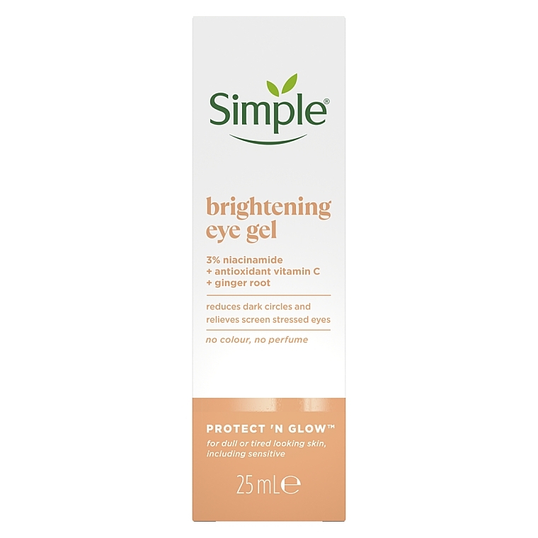 Освітлюючий гель для області навколо очей - Simple Protect N Glow Brightening Eye Gel — фото N2