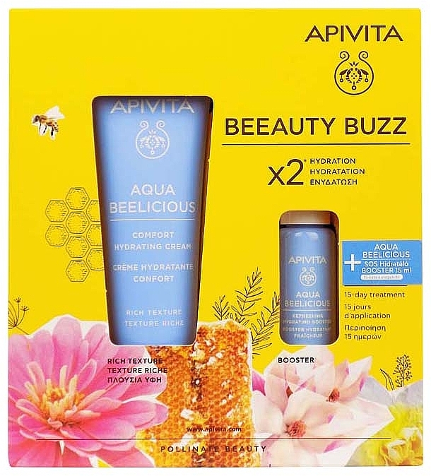 Набір - Apivita Aqua Beelicious Set (f/cream/40ml + f/boost/10ml) — фото N2