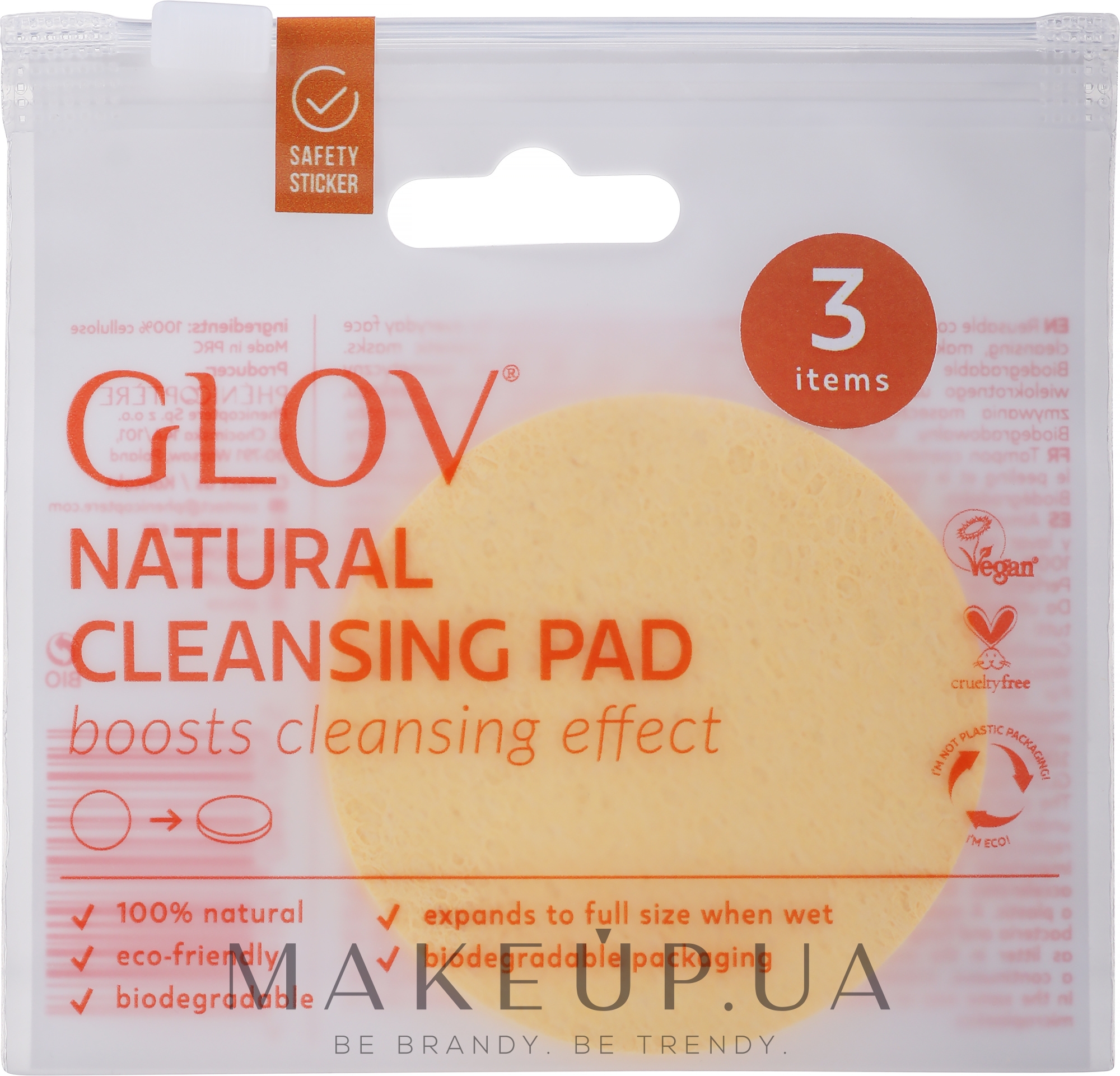 Многоразовые диски для снятия макияжа, 3 шт. - Glov Natural Cleansing Pads — фото 3шт