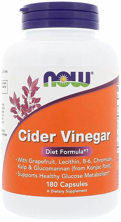 Диетическая формула с сидровым уксусом - Now Foods Cider Vinegar — фото N1