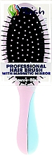 Щетка массажная для волос, розовая с голубым - Twish Professional Hair Brush With Magnetic Mirror Mauve-Blue — фото N5