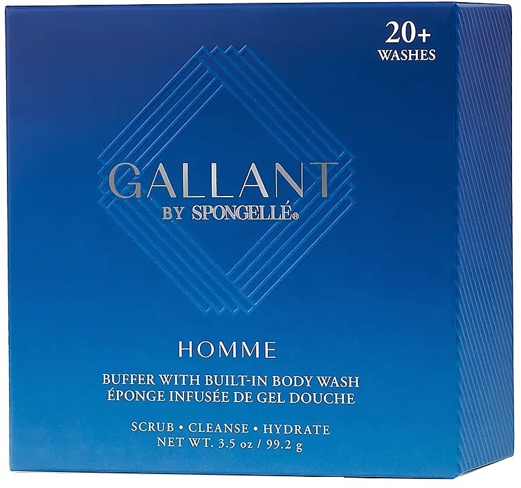 Пенная многоразовая губка для душа - Spongelle Homme Collection Gallant — фото N1