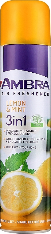 Освежитель воздуха - Ambra Air Freshener Lemon Mint — фото N1