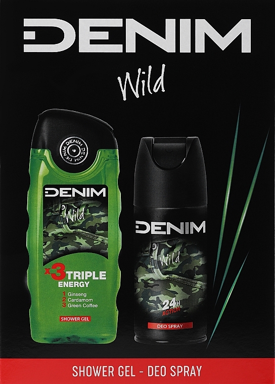 Denim Wild - Набір (sh/gel/250ml + deo/spr/150ml) — фото N1