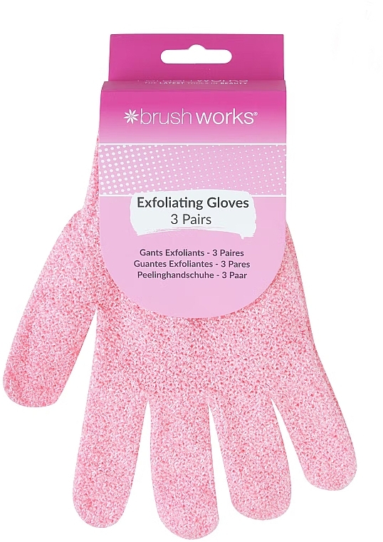 Перчатки-пилинг для тела, 6 шт. - Brushworks Spa Exfoliating Body Gloves — фото N1