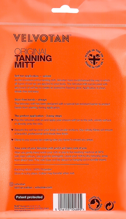 Аплікатор-рукавиця для автозасмаги, рожева - Velvotan The Original Tanning Mitt — фото N2