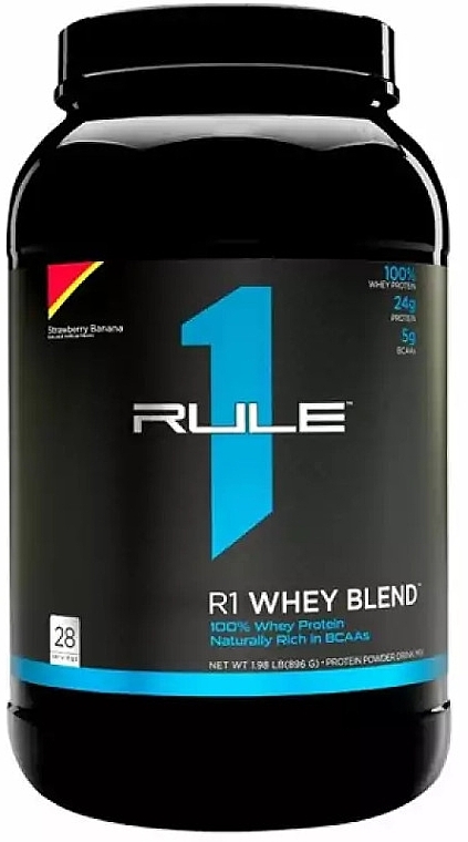 Протеїн сироватковий "Полуниця-банан" - Rule One R1 Whey Blend Strawberry Banana — фото N1