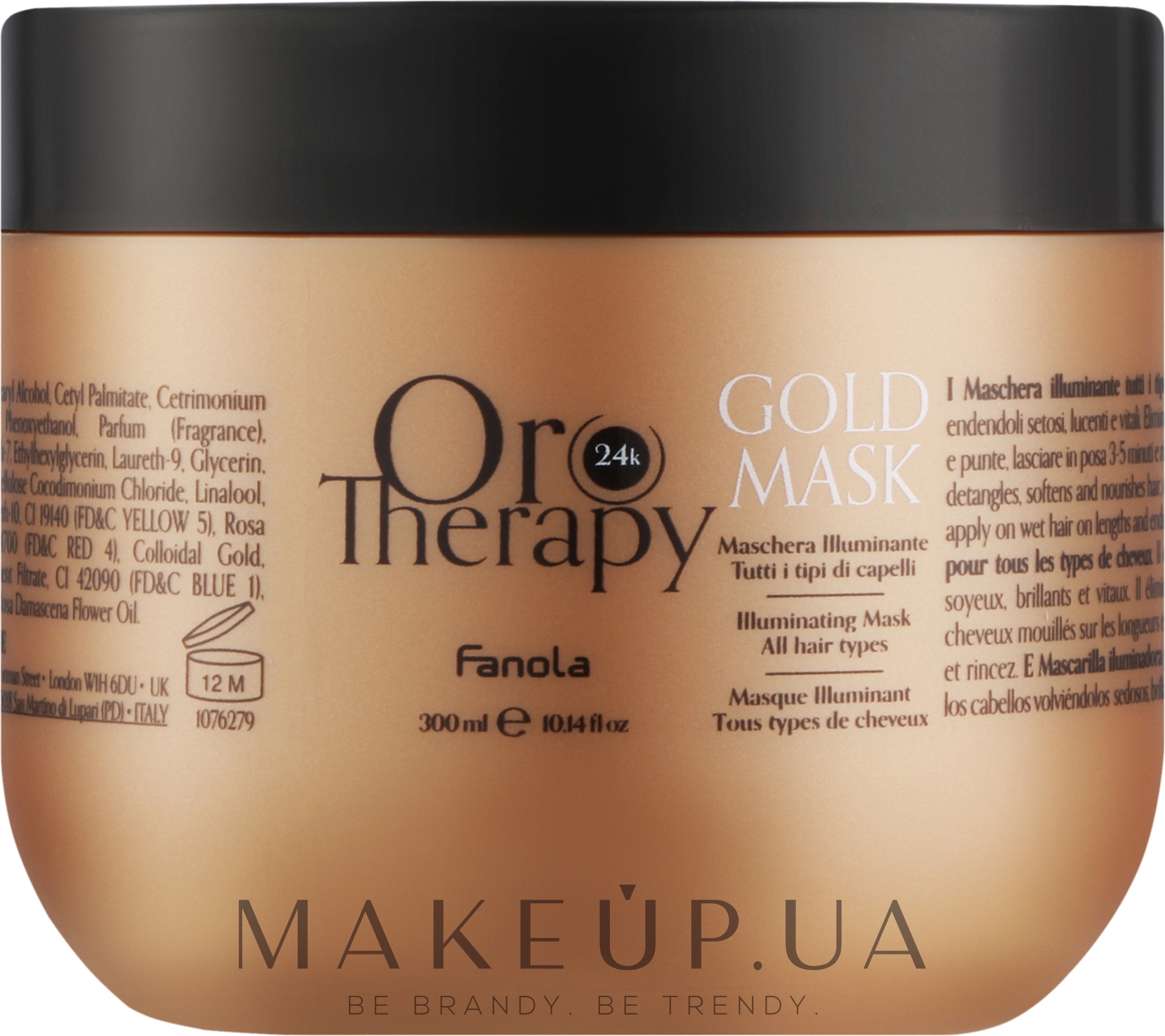 Маска для волосся - Fanola Oro Therapy Gold 24K Mask All Hair Types — фото 300ml